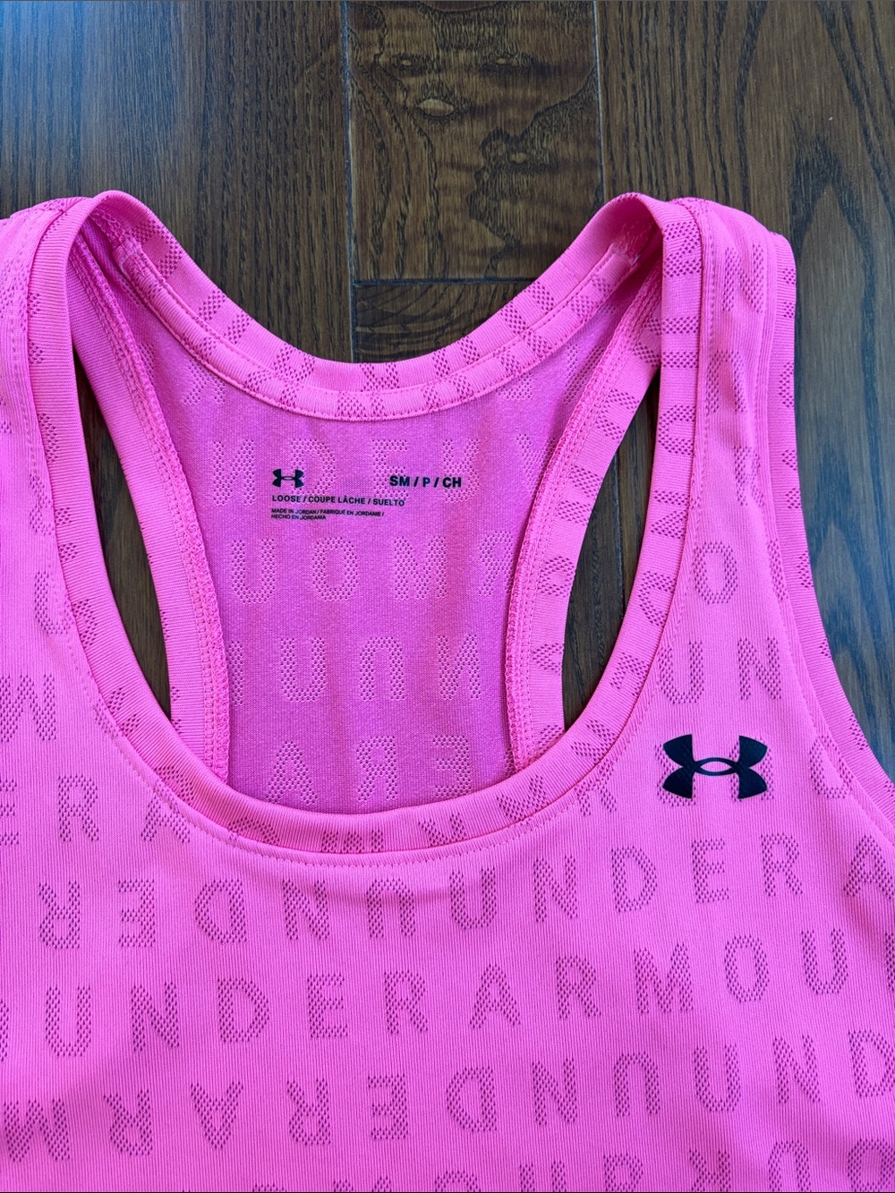2 Under Armour Racerback Tank Tops - Neon Green & Hot Pink - Picture 6 of 8